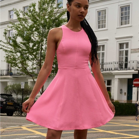 Sandro pink fit-and-flare sleeveless a-line mini dress - size 1 (Small) - Picture 1 of 6